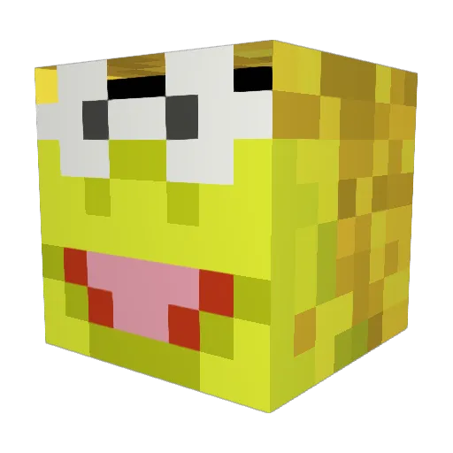 Nootings Minecraft avatar head, 3D render
