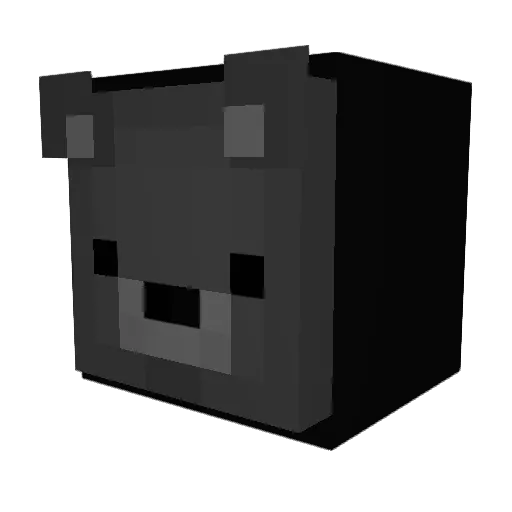 Noovau Minecraft avatar head, 3D render