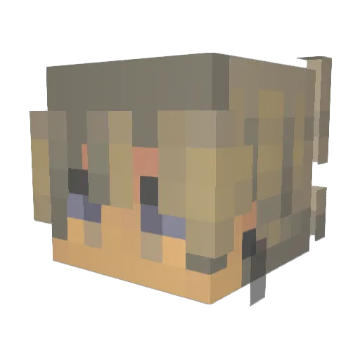 Nooxygaming Minecraft avatar head, 3D render