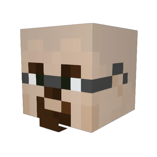 Nopen384 Minecraft avatar head, 3D render