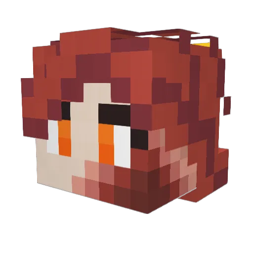 Nopenotoday Minecraft avatar head, 3D render