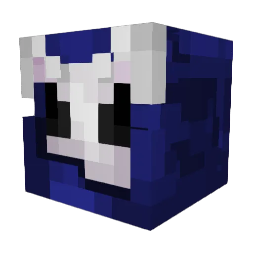 Nopesito Minecraft avatar head, 3D render