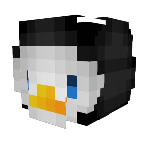 NophBTW Minecraft avatar head, 3D render