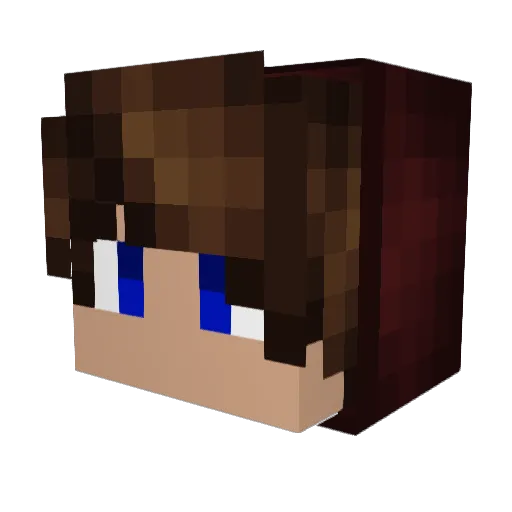 Nophisa Minecraft avatar head, 3D render