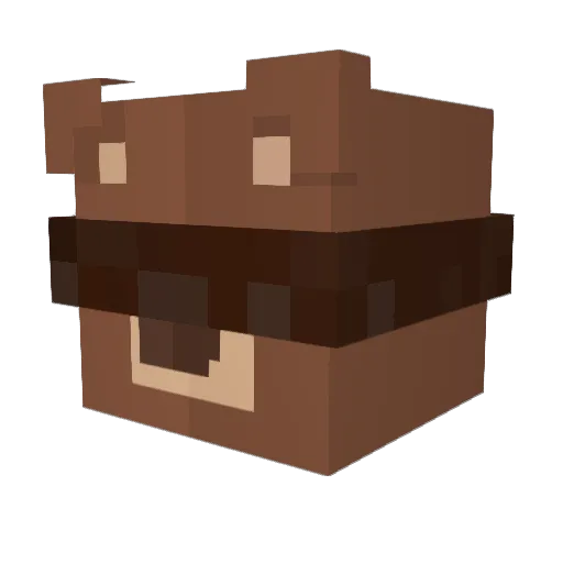 Noppaa Minecraft avatar head, 3D render