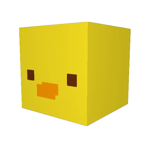 Noppoooo Minecraft avatar head, 3D render