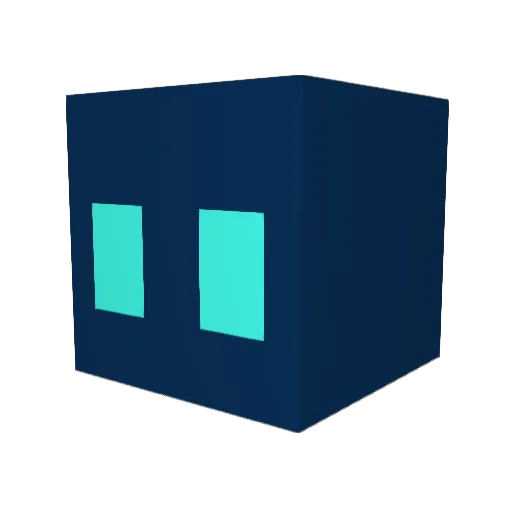 Nopuddles Minecraft avatar head, 3D render