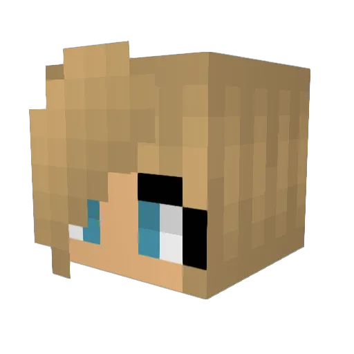 NorElin Minecraft avatar head, 3D render