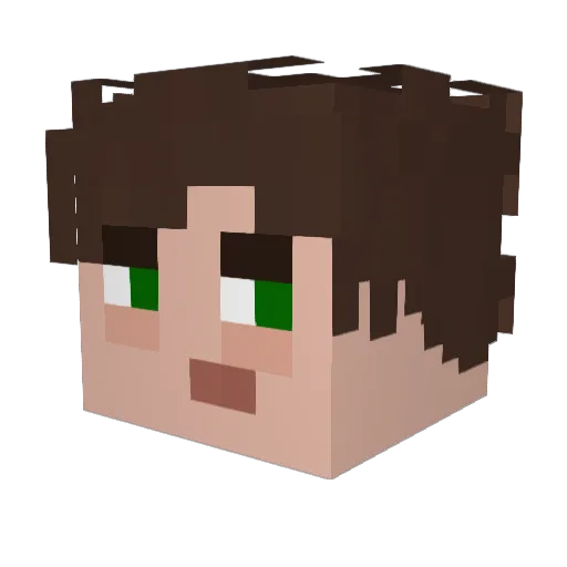 NorVodi Minecraft avatar head, 3D render