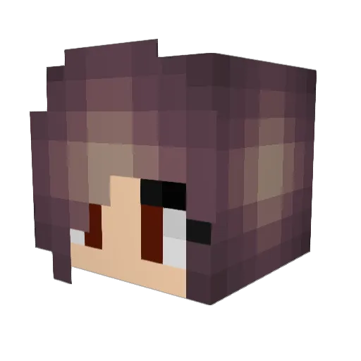 Nora0507 Minecraft avatar head, 3D render