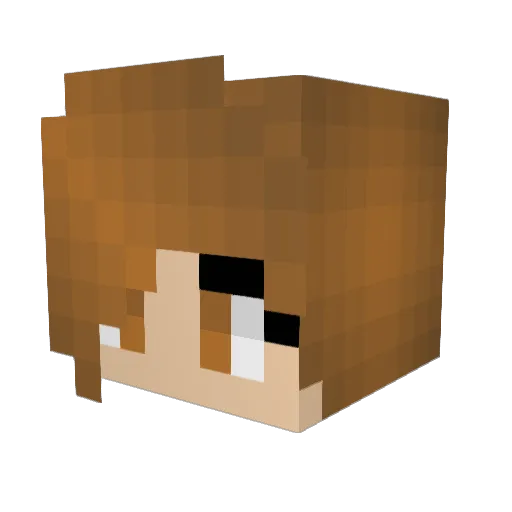 NoraBF Minecraft avatar head, 3D render
