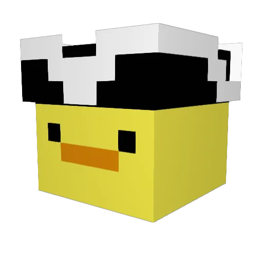 NoraBalian Minecraft avatar head, 3D render