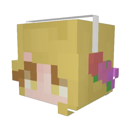NoraFashion8 Minecraft avatar head, 3D render