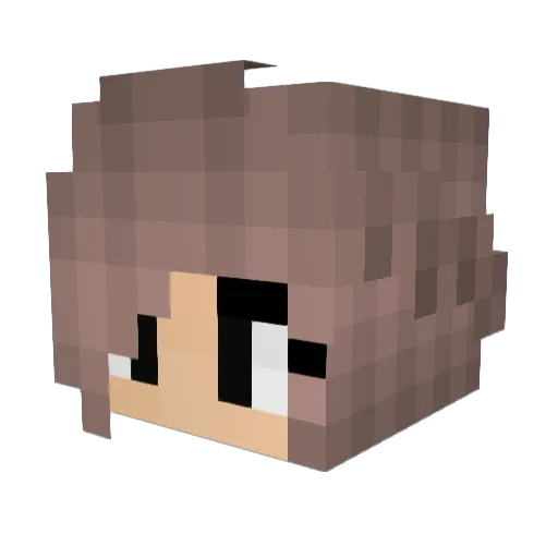 NoraGol Minecraft avatar head, 3D render