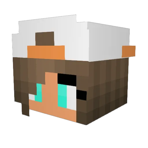 Nora_Playz Minecraft avatar head, 3D render