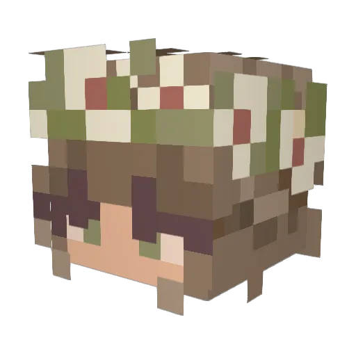 Nora_mc Minecraft avatar head, 3D render