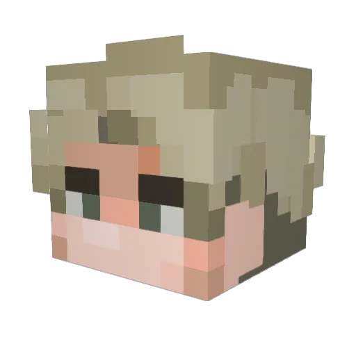 Noraaa07 Minecraft avatar head, 3D render