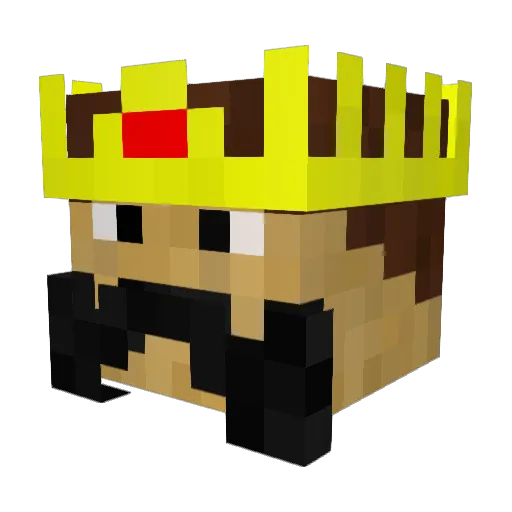 Noraage Minecraft avatar head, 3D render