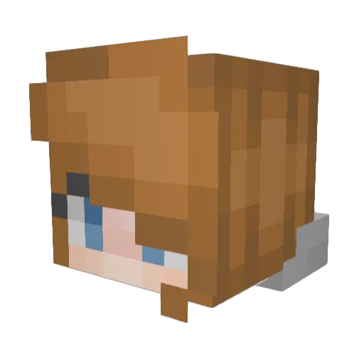 Norah0103 Minecraft avatar head, 3D render