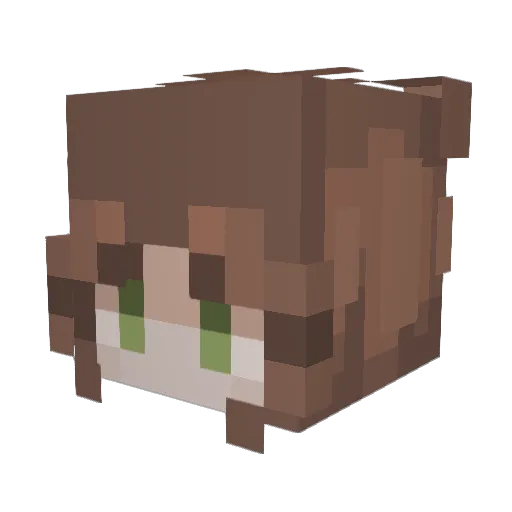 Noramon Minecraft avatar head, 3D render