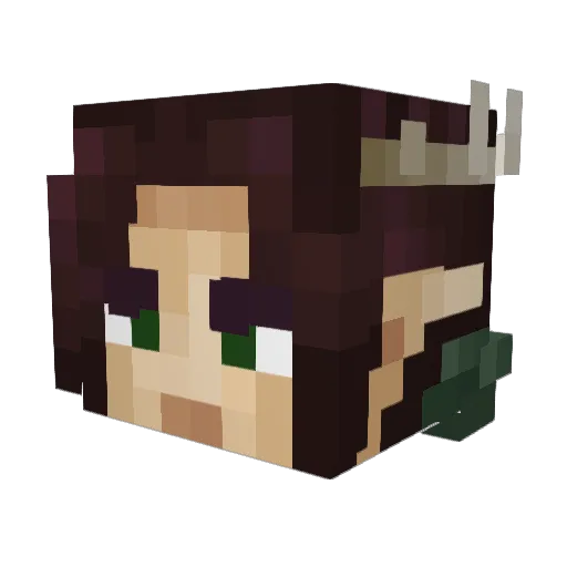 Noraron Minecraft avatar head, 3D render
