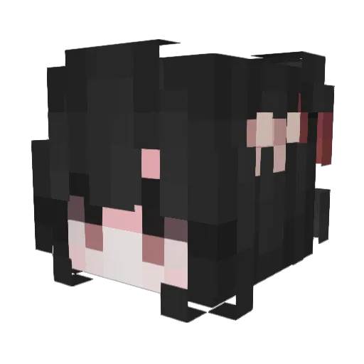 Norascent Minecraft avatar head, 3D render