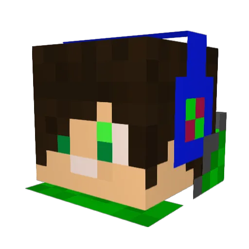 Norasowy Minecraft avatar head, 3D render