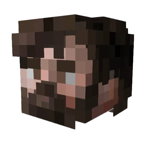 Noraxe Minecraft avatar head, 3D render
