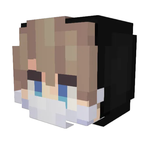 Norb3rciK Minecraft avatar head, 3D render