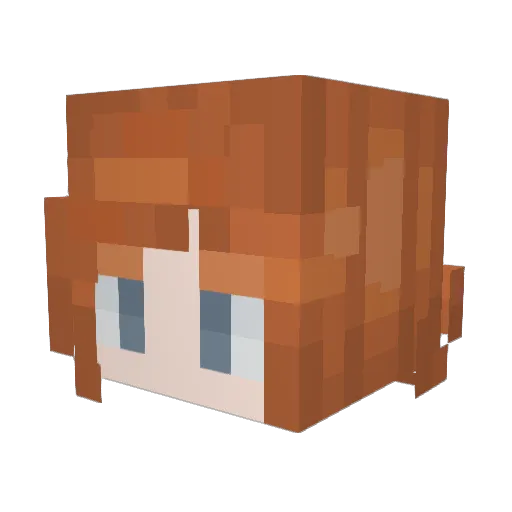 NorbertLou Minecraft avatar head, 3D render