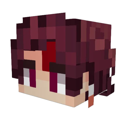 Norbigking Minecraft avatar head, 3D render