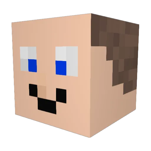 Norbiitz Minecraft avatar head, 3D render