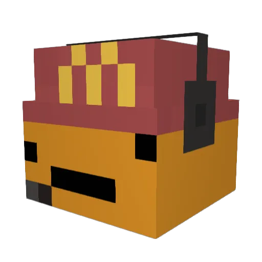 Norbikrej Minecraft avatar head, 3D render