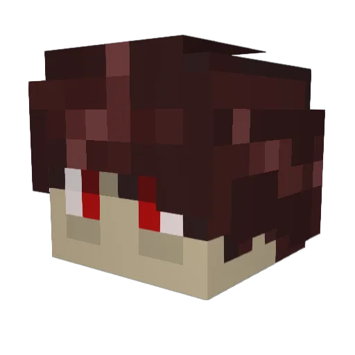 Norbizapra Minecraft avatar head, 3D render