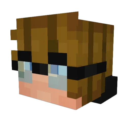 Norbono Minecraft avatar head, 3D render