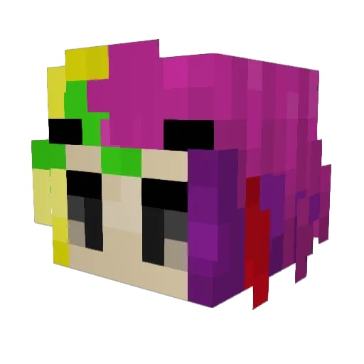 Norbox Minecraft avatar head, 3D render