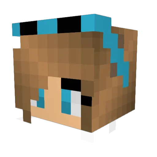 NordWolf60 Minecraft avatar head, 3D render