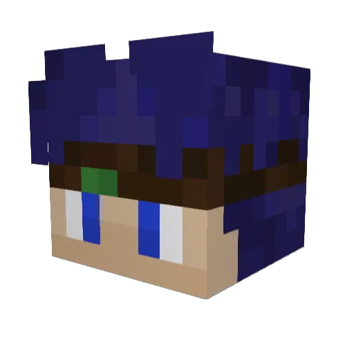 Nordein Minecraft avatar head, 3D render