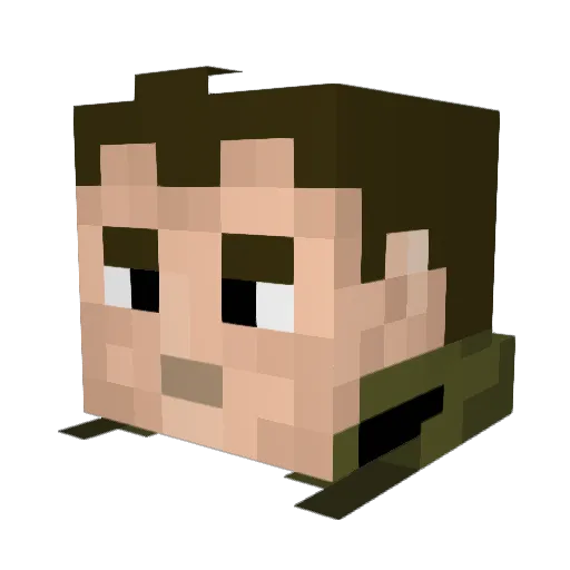 NordenP Minecraft avatar head, 3D render