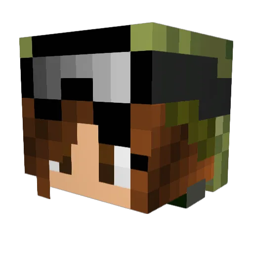 NordicGodess Minecraft avatar head, 3D render