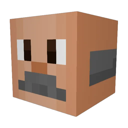 NordicShark Minecraft avatar head, 3D render