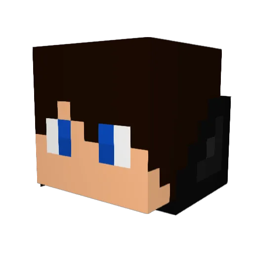 NordinVdb Minecraft avatar head, 3D render