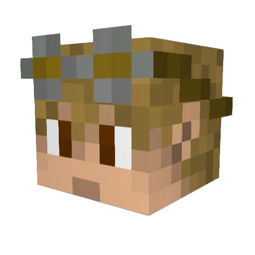 Nordique08 Minecraft avatar head, 3D render