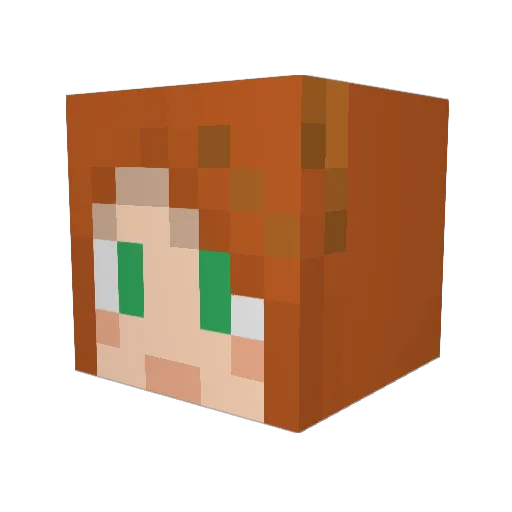 NoreenWakefield Minecraft avatar head, 3D render