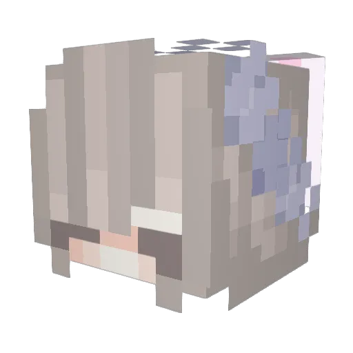 Noreenka Minecraft avatar head, 3D render