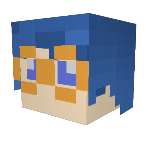 NorgTheMiner Minecraft avatar head, 3D render