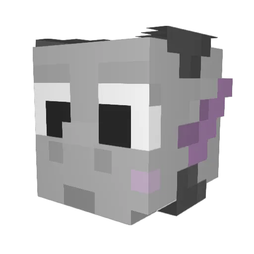 Norgad_ Minecraft avatar head, 3D render
