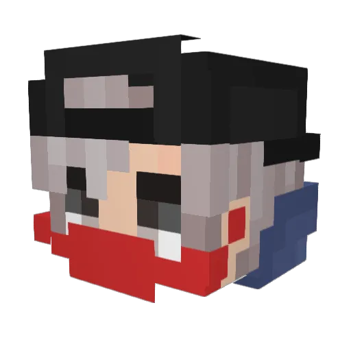 Norgat Minecraft avatar head, 3D render