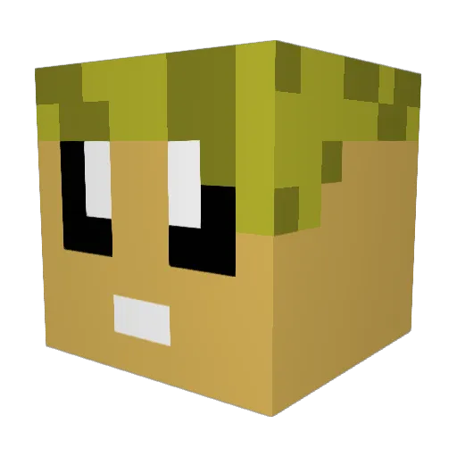 NorgeDood Minecraft avatar head, 3D render
