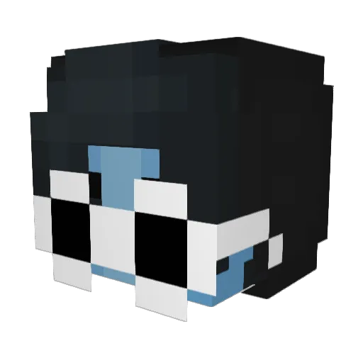 Norgki Minecraft avatar head, 3D render